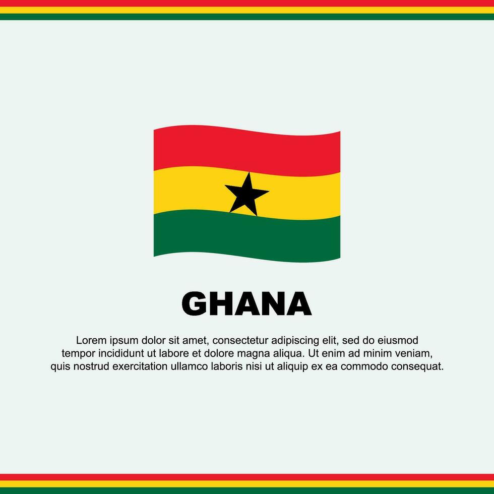 Ghana Flag Background Design Template. Ghana Independence Day Banner Social Media Post. Ghana Design vector