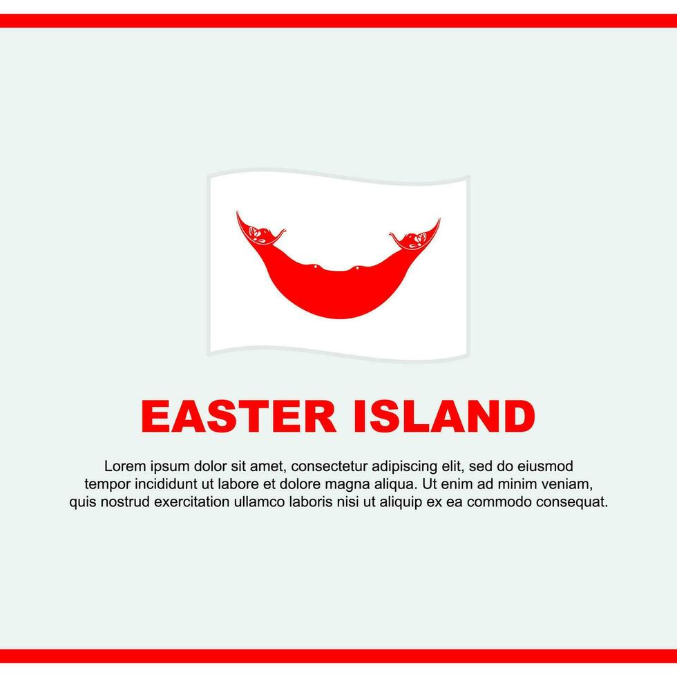 Easter Island Flag Background Design Template. Easter Island Independence Day Banner Social Media Post. Easter Island Design vector