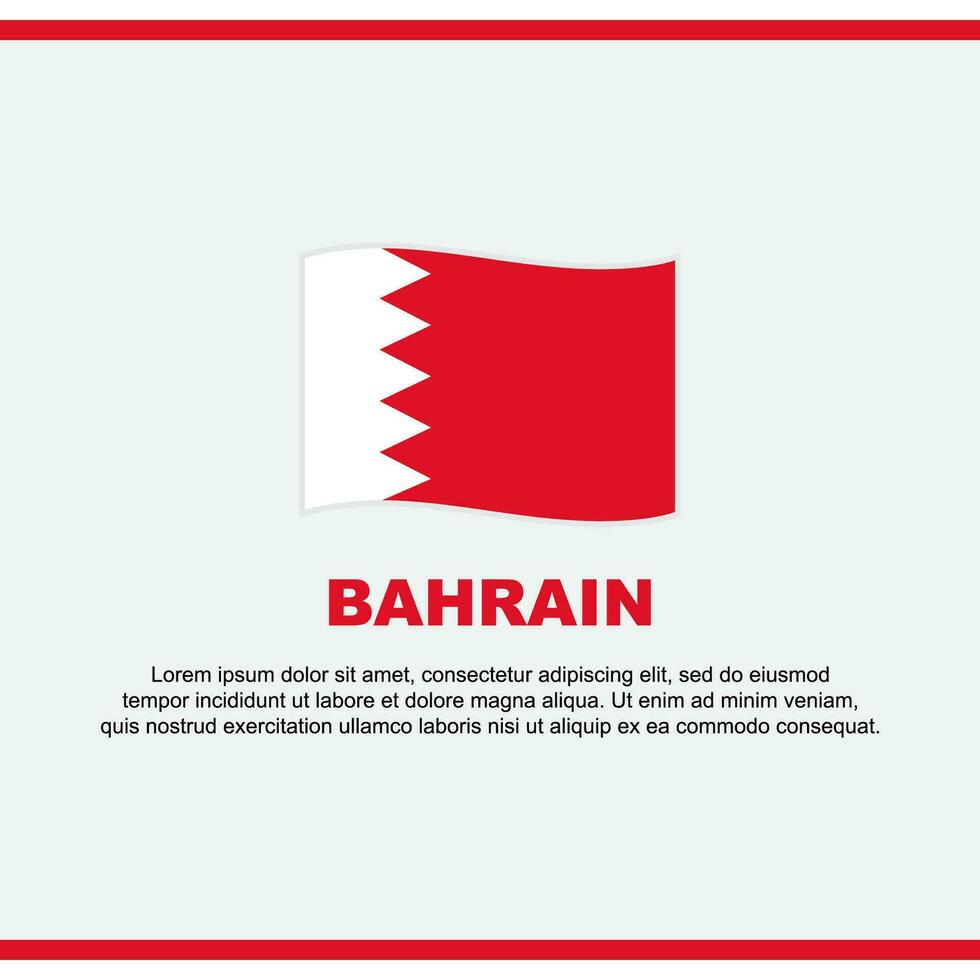 Bahrain Flag Background Design Template. Bahrain Independence Day Banner Social Media Post. Bahrain Design vector