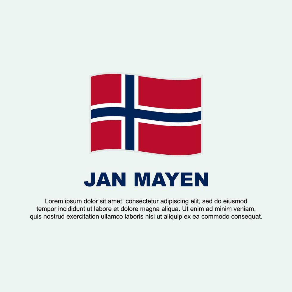 Jan Mayen Flag Background Design Template. Jan Mayen Independence Day Banner Social Media Post. Jan Mayen Background vector