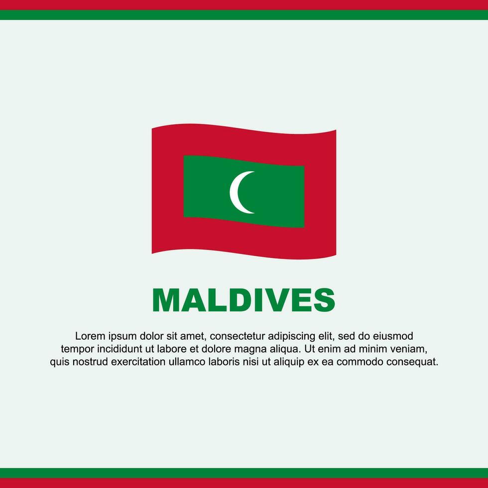 Maldives Flag Background Design Template. Maldives Independence Day Banner Social Media Post. Maldives Design vector