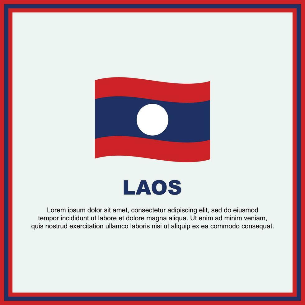Laos Flag Background Design Template. Laos Independence Day Banner Social Media Post. Laos Banner vector