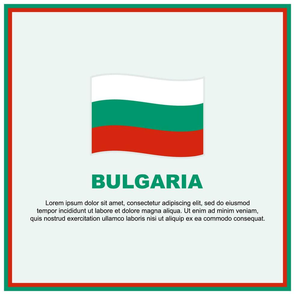 Bulgaria Flag Background Design Template. Bulgaria Independence Day Banner Social Media Post. Bulgaria Banner vector