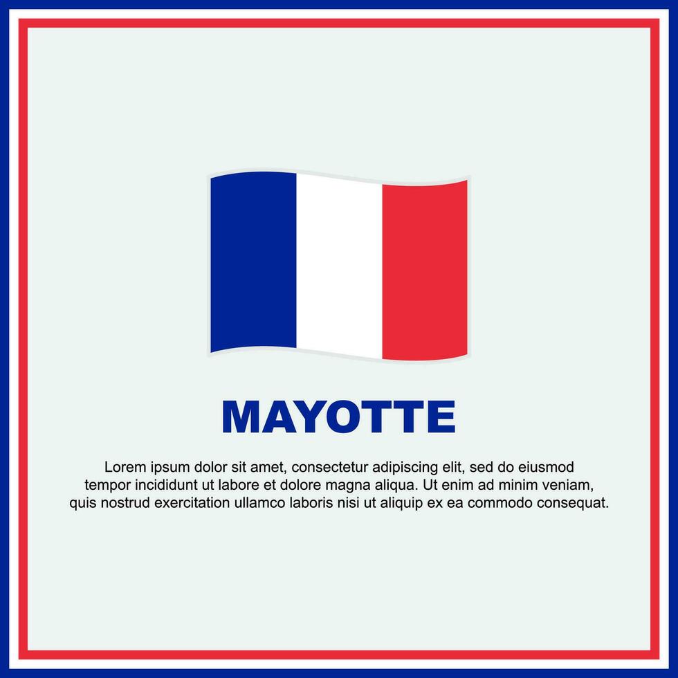 mayotte bandera antecedentes diseño modelo. mayotte independencia día bandera social medios de comunicación correo. bandera vector