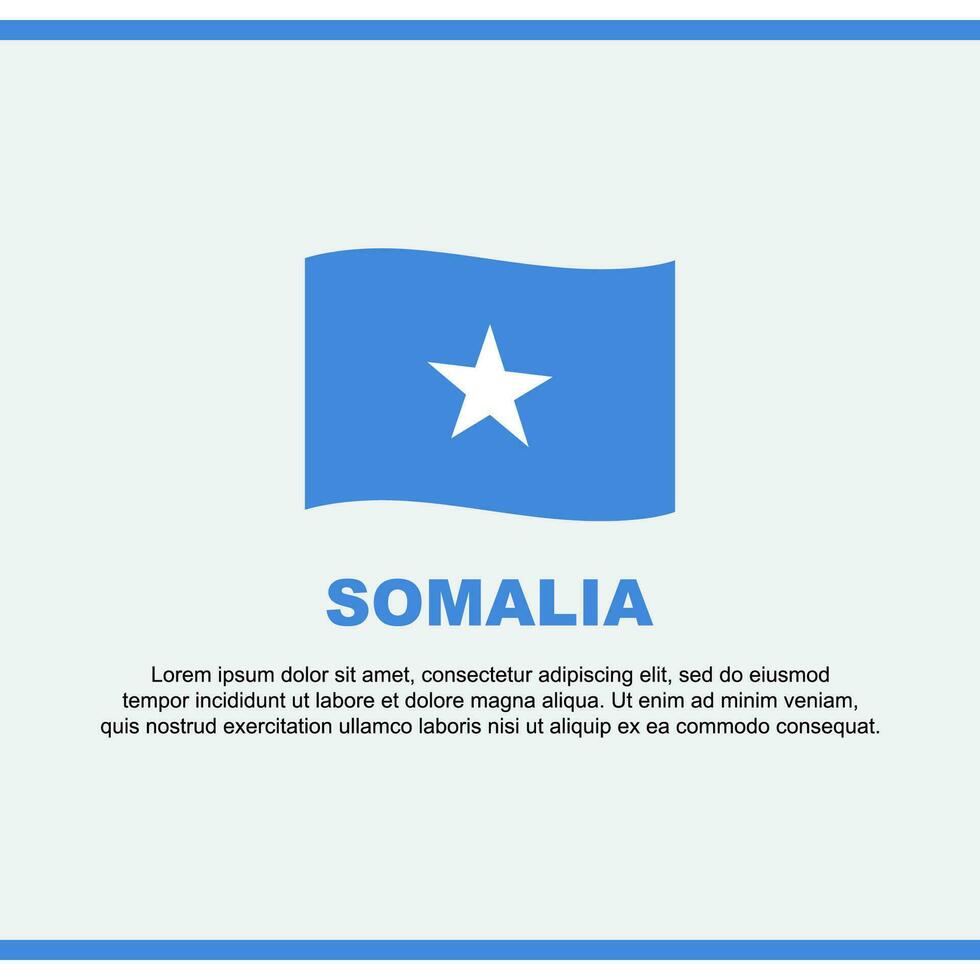 Somalia Flag Background Design Template. Somalia Independence Day Banner Social Media Post. Somalia Design vector