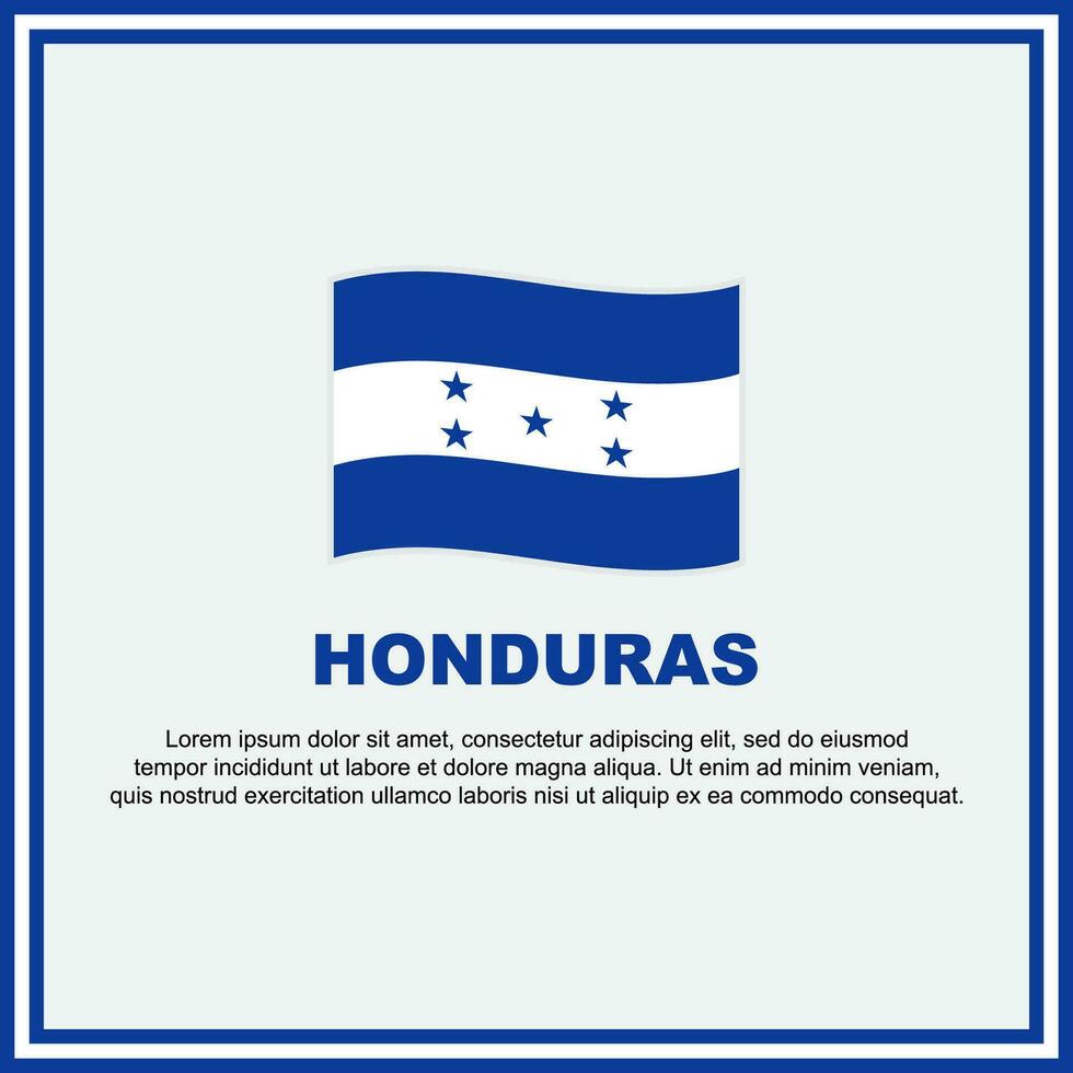 Honduras Flag Background Design Template. Honduras Independence Day Banner Social Media Post. Banner vector