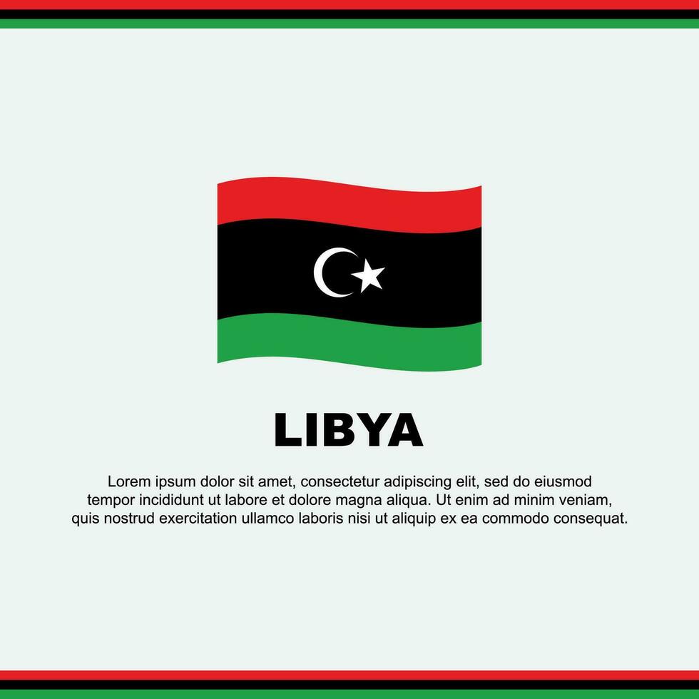 Libia bandera antecedentes diseño modelo. Libia independencia día bandera social medios de comunicación correo. Libia diseño vector