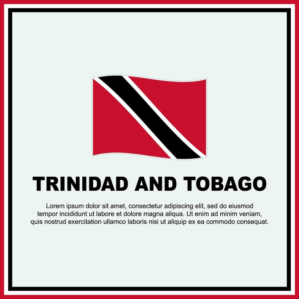 Trinidad And Tobago Flag Background Design Template. Trinidad And Tobago Independence Day Banner Social Media Post. Banner vector