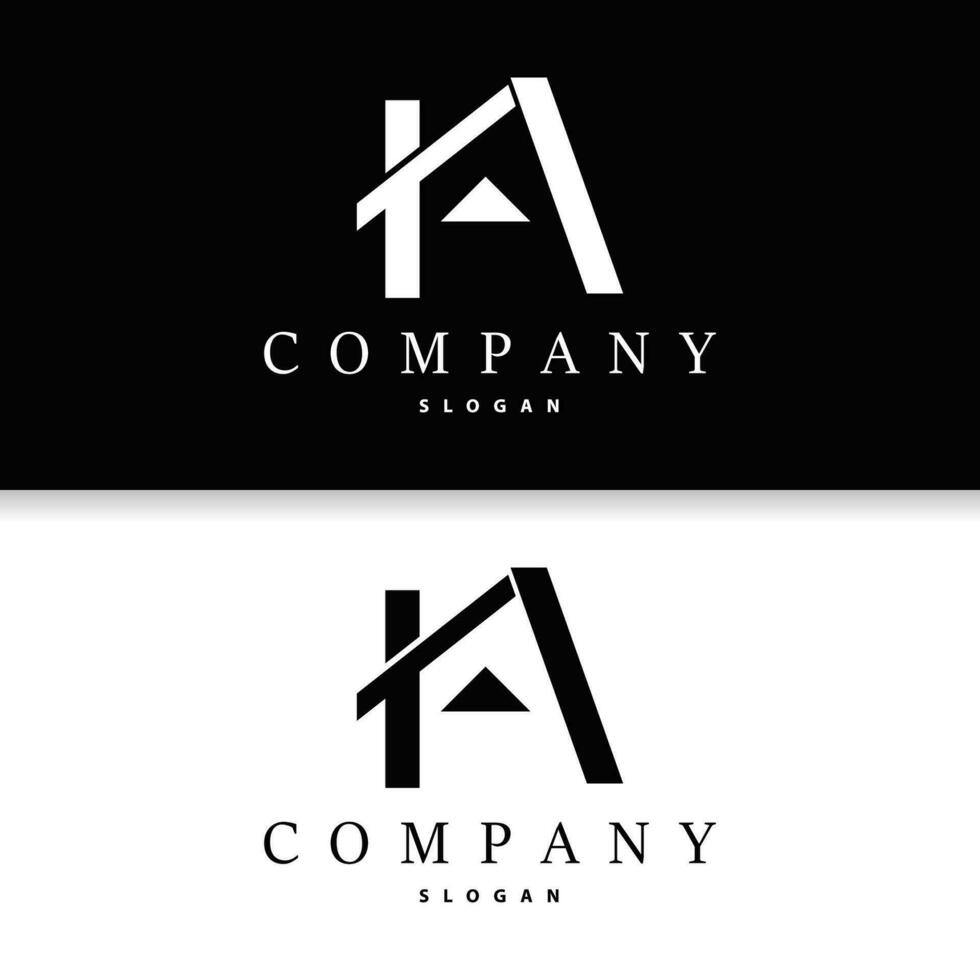 Initial HA Letter Logo, Modern and Luxurious Minimalist Vector AH Logo Template for Business Brand
