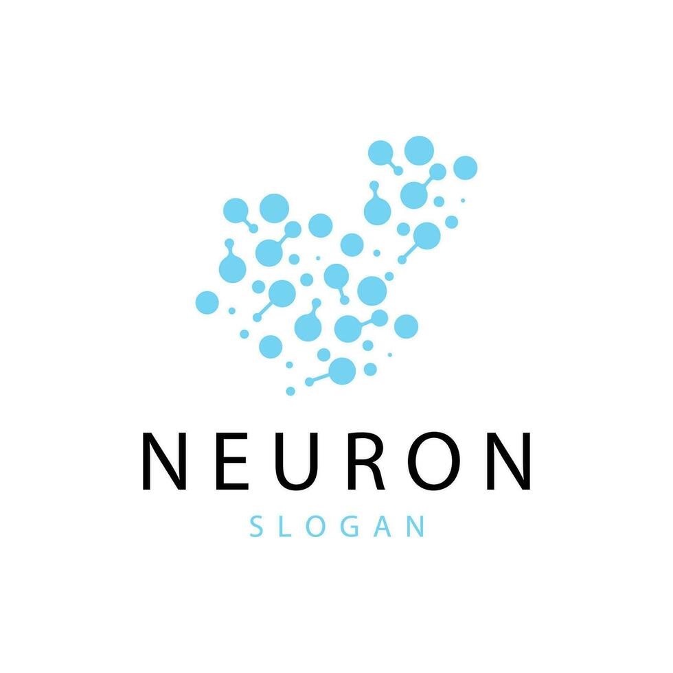 Neuron Logo, Neuron Nerve or Seaweed Vector Abstract Molecule Design, Template Illustration