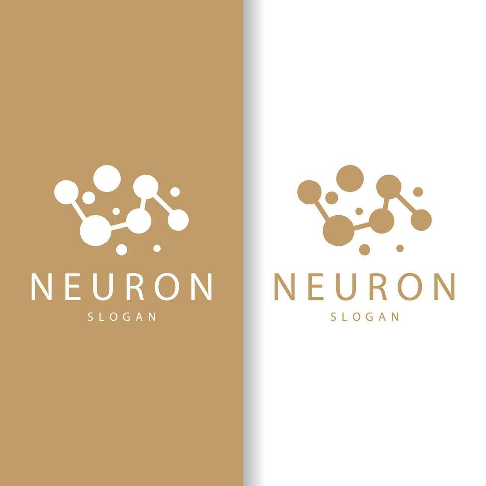 Neuron Logo, Neuron Nerve or Seaweed Vector Abstract Molecule Design, Template Illustration