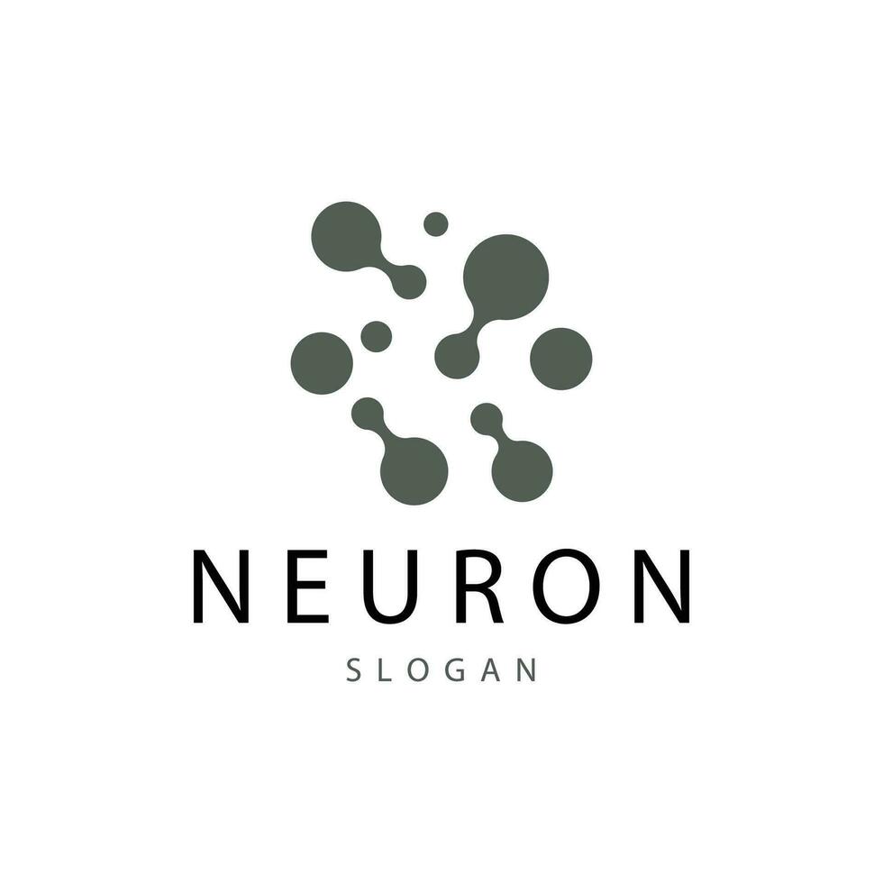 neurona logo, neurona nervio o algas marinas vector resumen molécula diseño, modelo ilustración