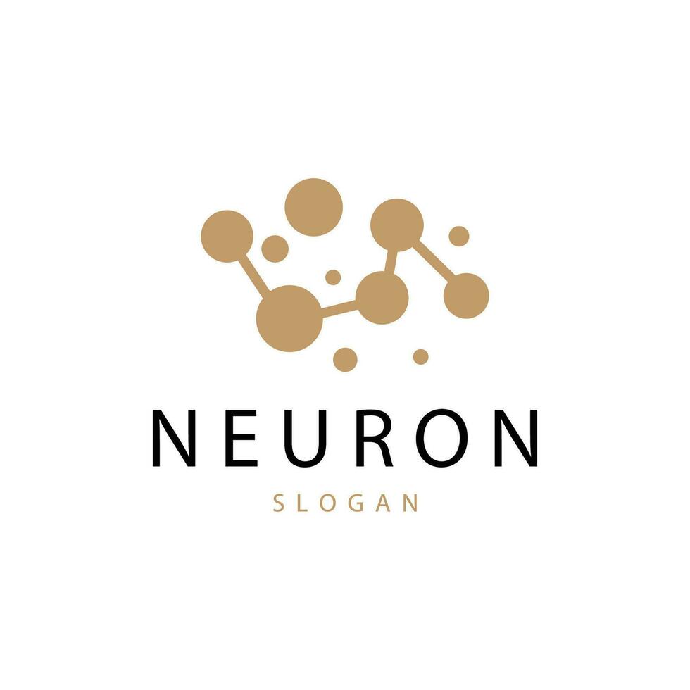 Neuron Logo, Neuron Nerve or Seaweed Vector Abstract Molecule Design, Template Illustration