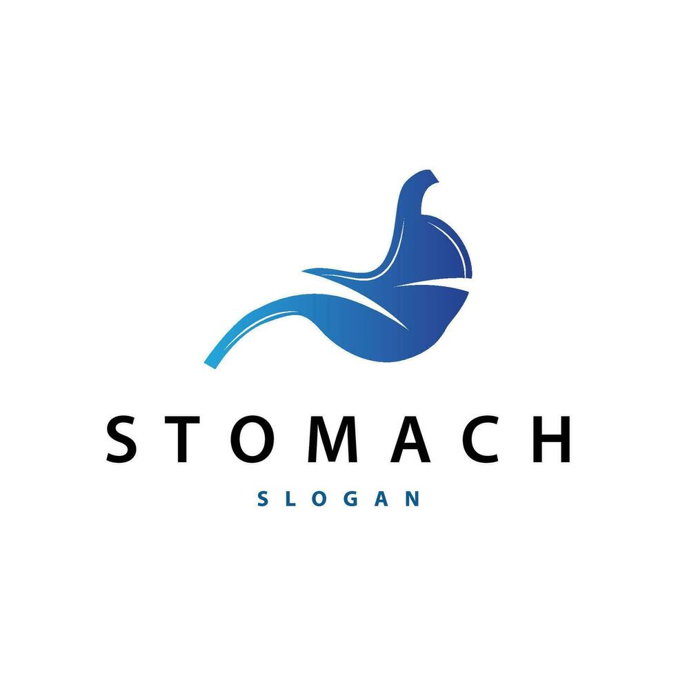 Stomach Logo, Simple Design for Brands with a Minimalist Concept, Vector Human Health Templet Illustration