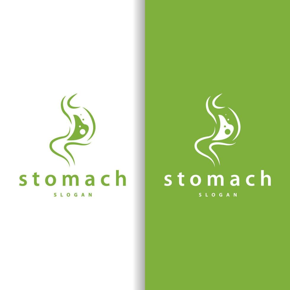 Stomach Logo, Simple Design for Brands with a Minimalist Concept, Vector Human Health Templet Illustration