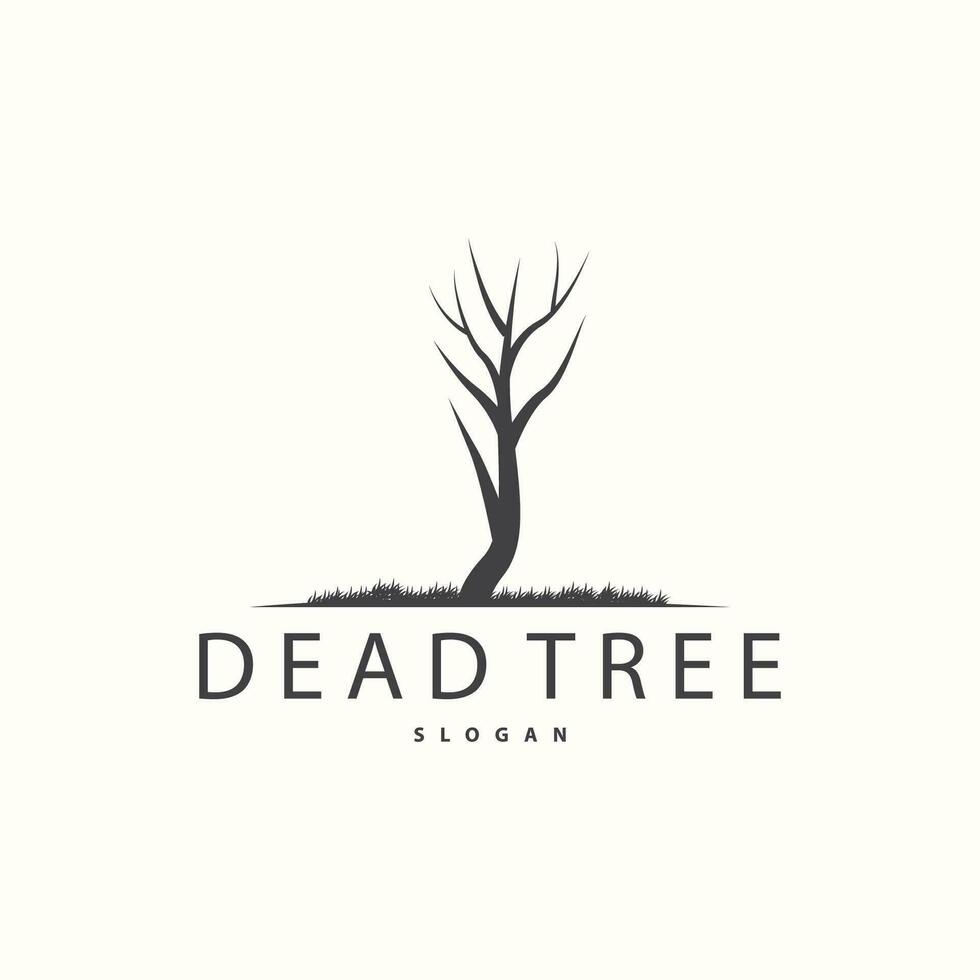 seco árbol logo, muerto árbol planta diseño vector silueta ilustración modelo