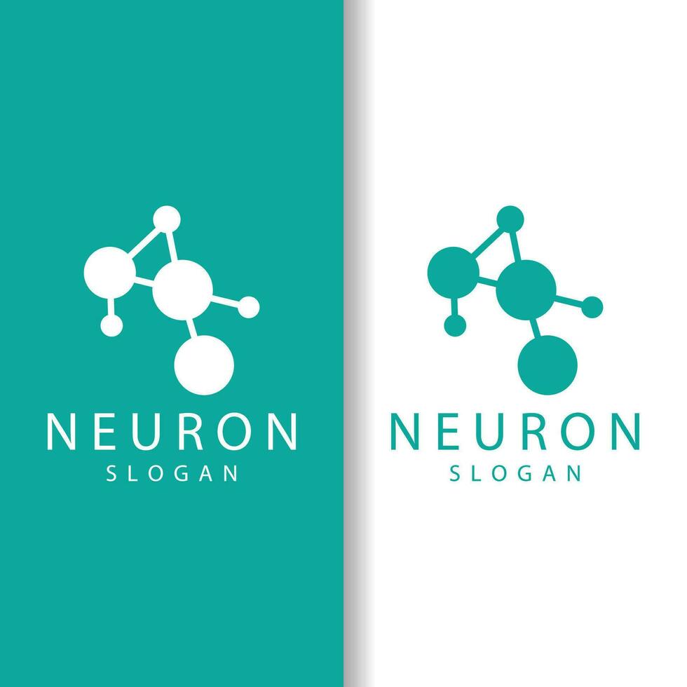 Neuron Logo, Neuron Nerve or Seaweed Vector Abstract Molecule Design, Template Illustration