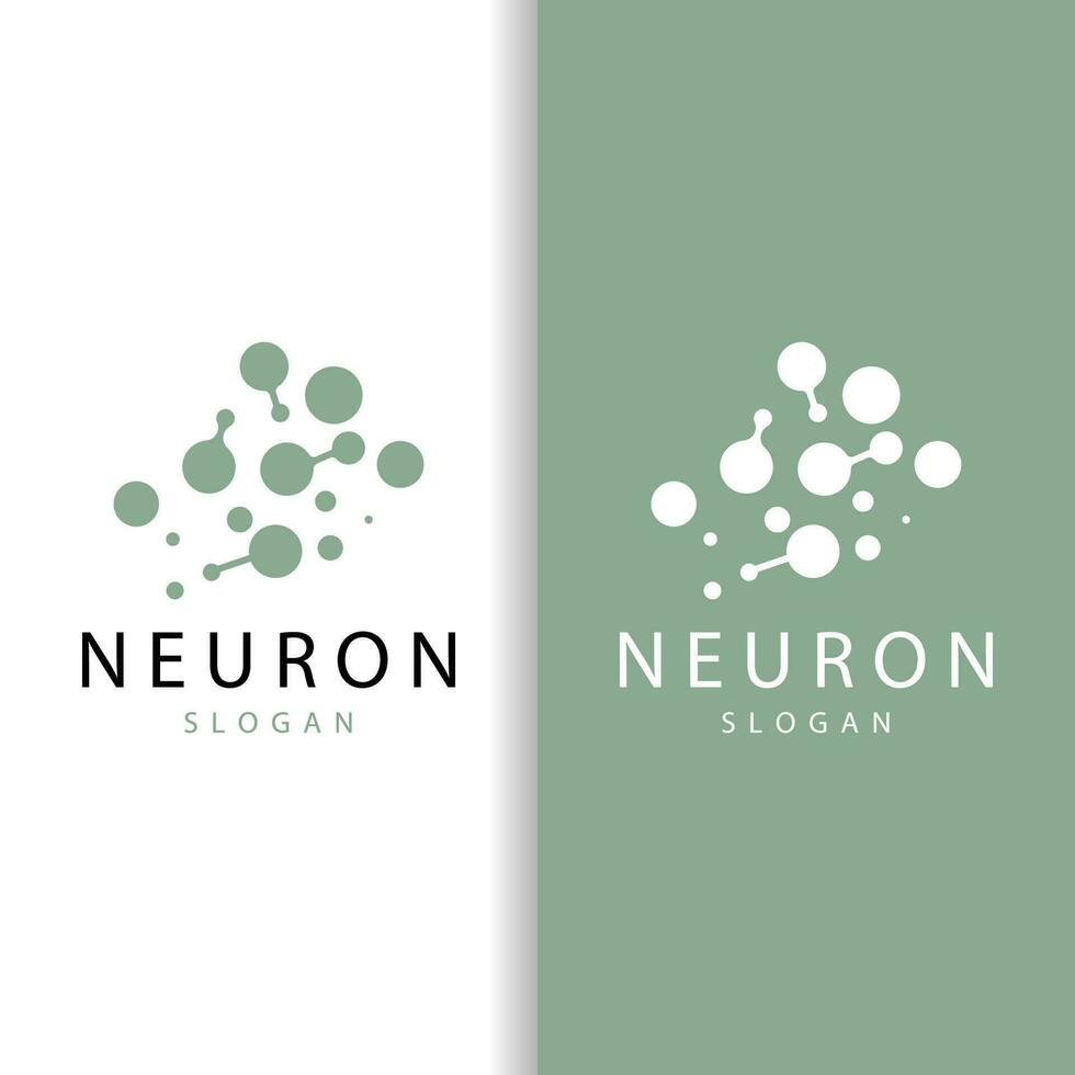 neurona logo, neurona nervio o algas marinas vector resumen molécula diseño, modelo ilustración