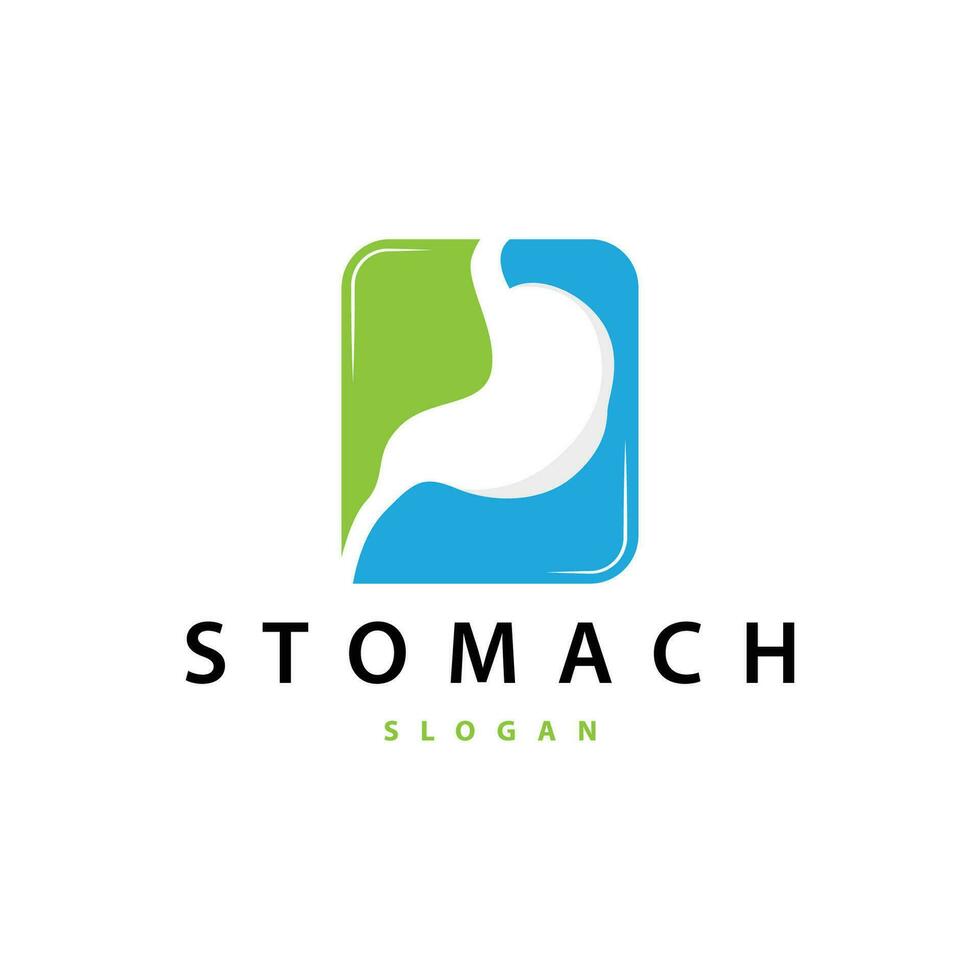 Stomach Logo, Simple Design for Brands with a Minimalist Concept, Vector Human Health Templet Illustration