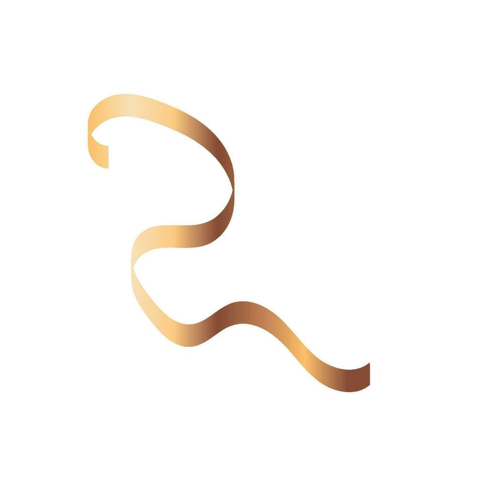 Luxury Spiral Golden Ribbon vector