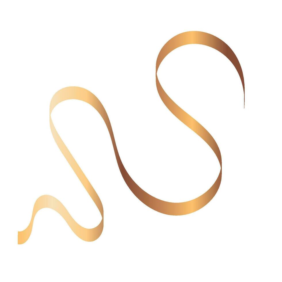 Luxury Spiral Golden Ribbon vector