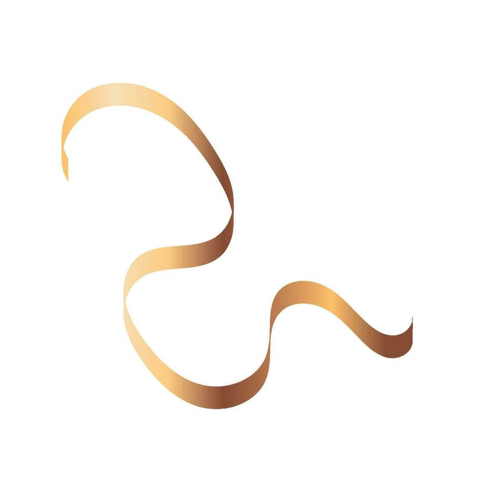 Luxury Spiral Golden Ribbon vector