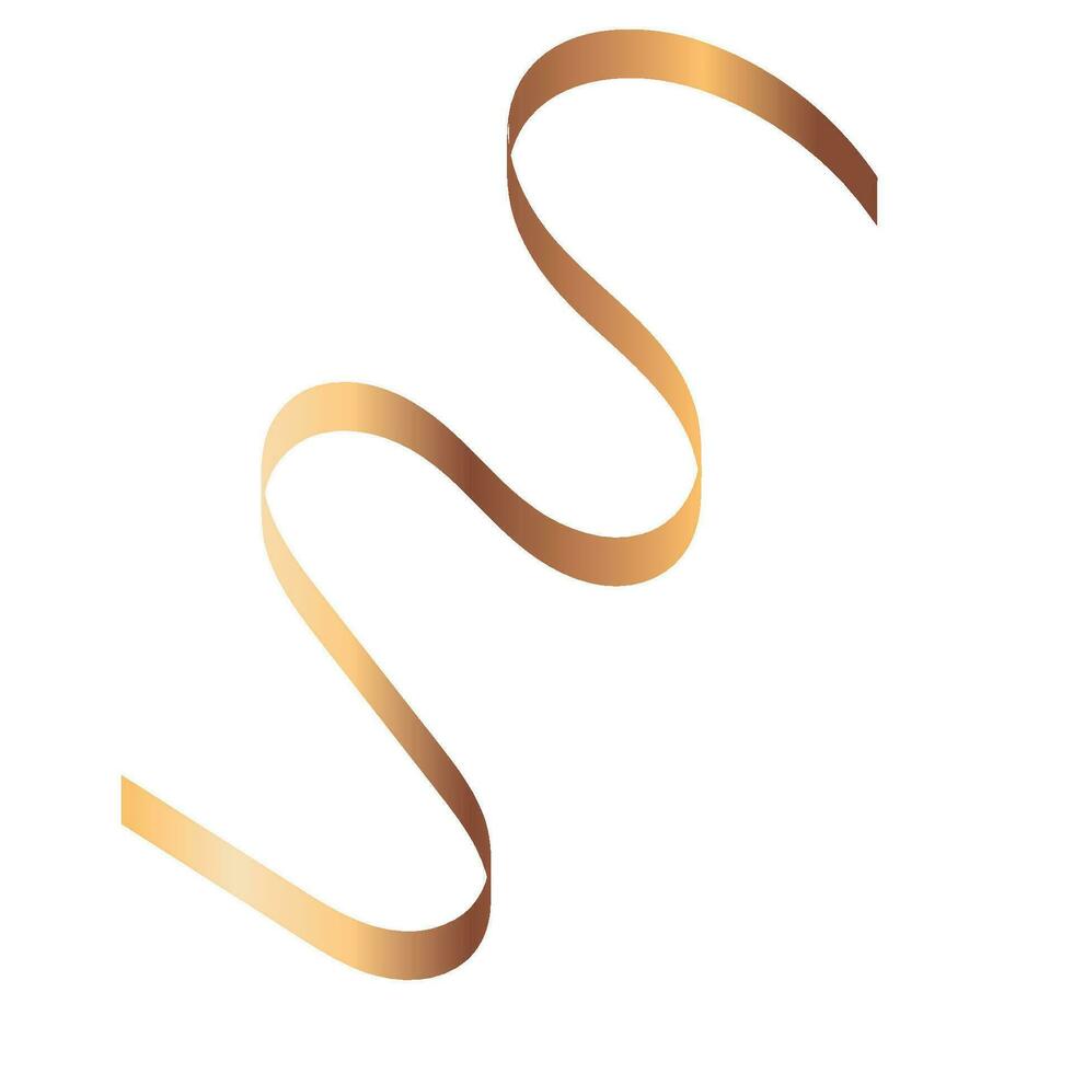 Luxury Spiral Golden Ribbon vector