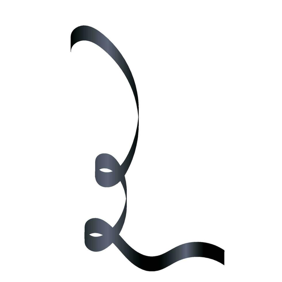 Realistic Black Ribbon vector