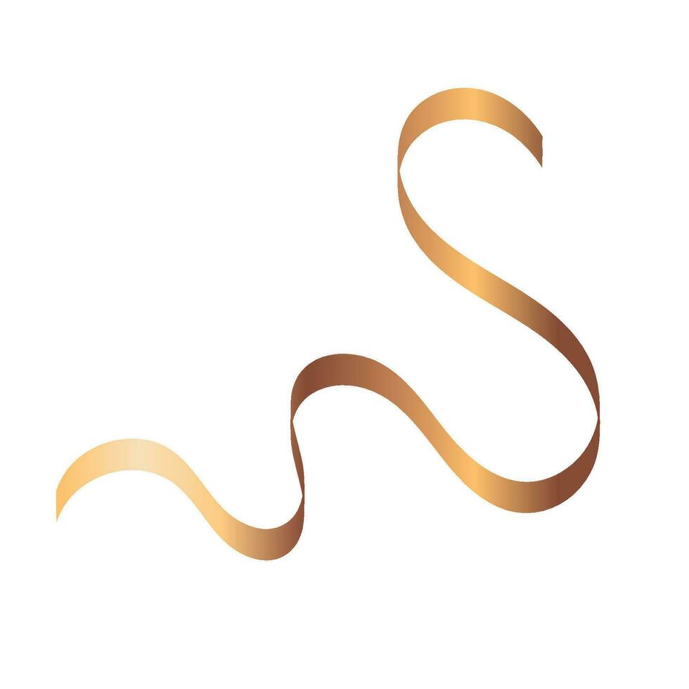 Luxury Spiral Golden Ribbon vector