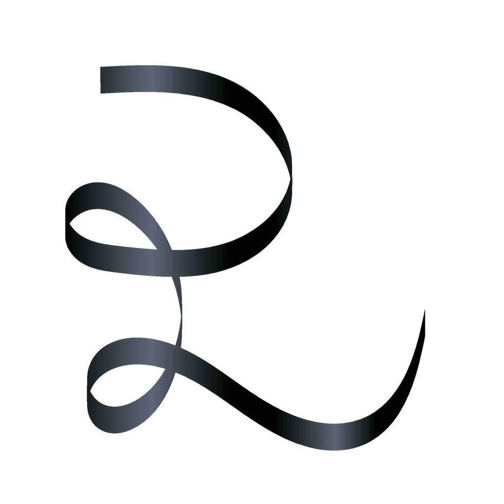 Realistic Black Ribbon vector