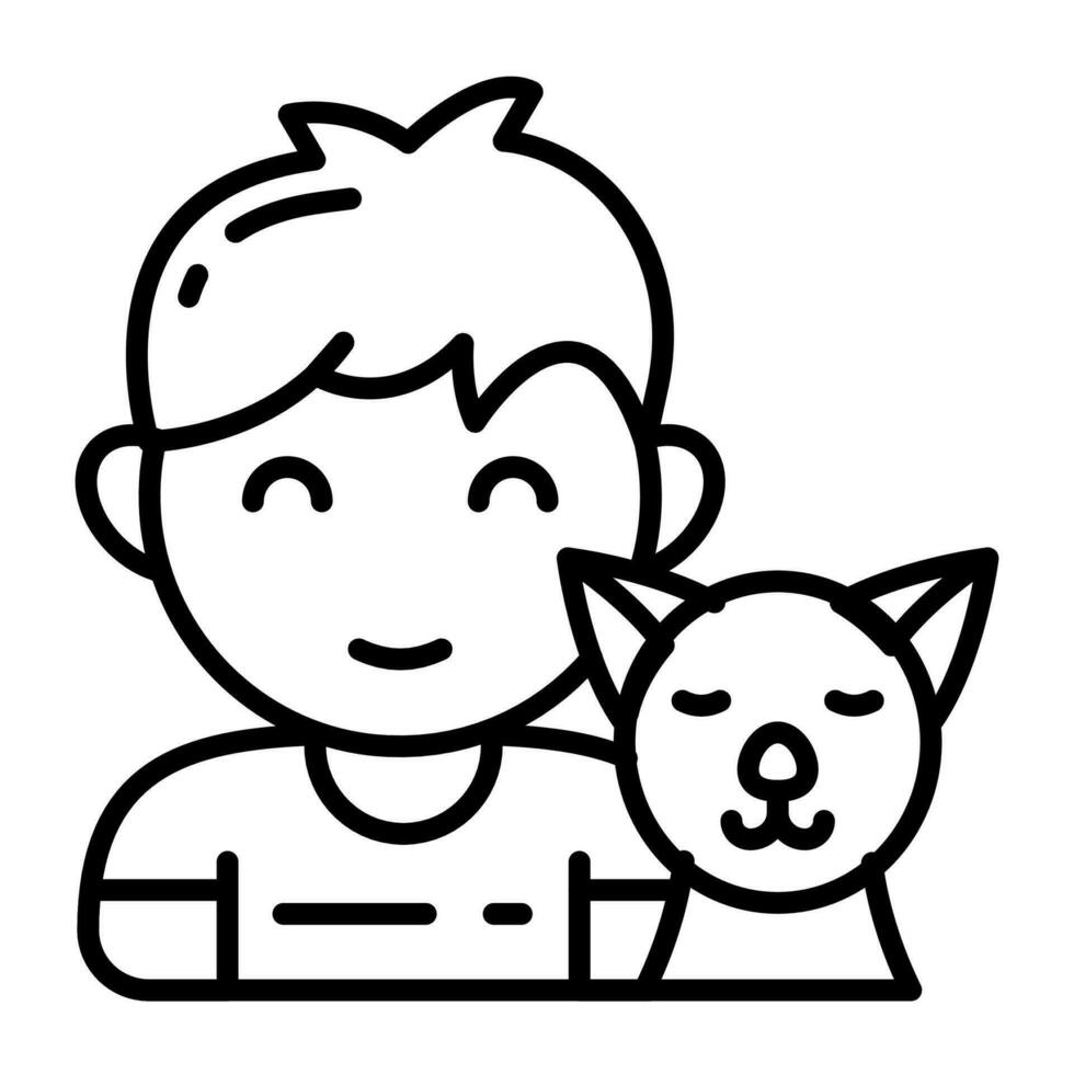 mascota icono en vector. ilustración vector