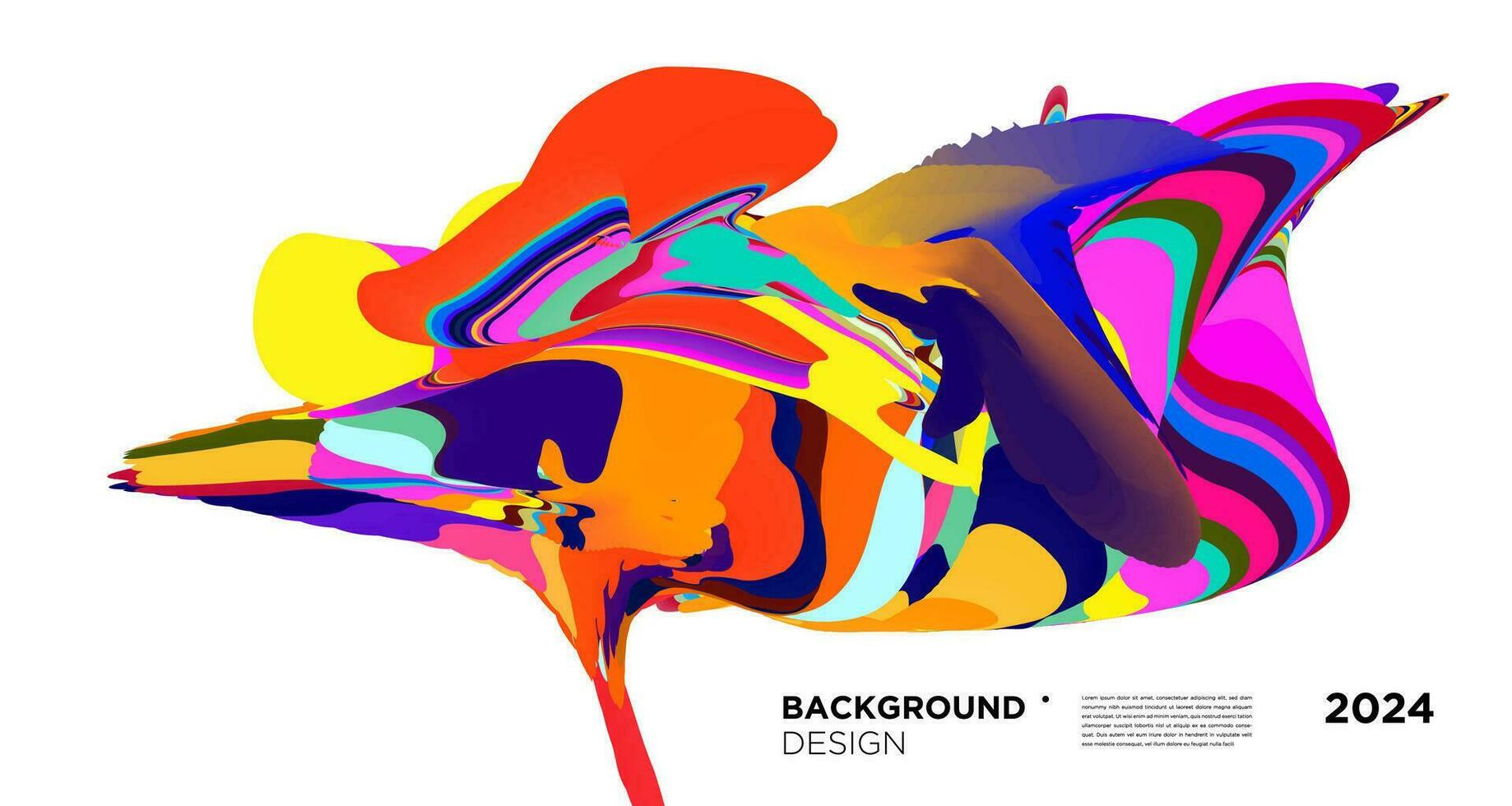 vistoso resumen fluido forma para digital web bandera diseño antecedentes modelo 2024 vector