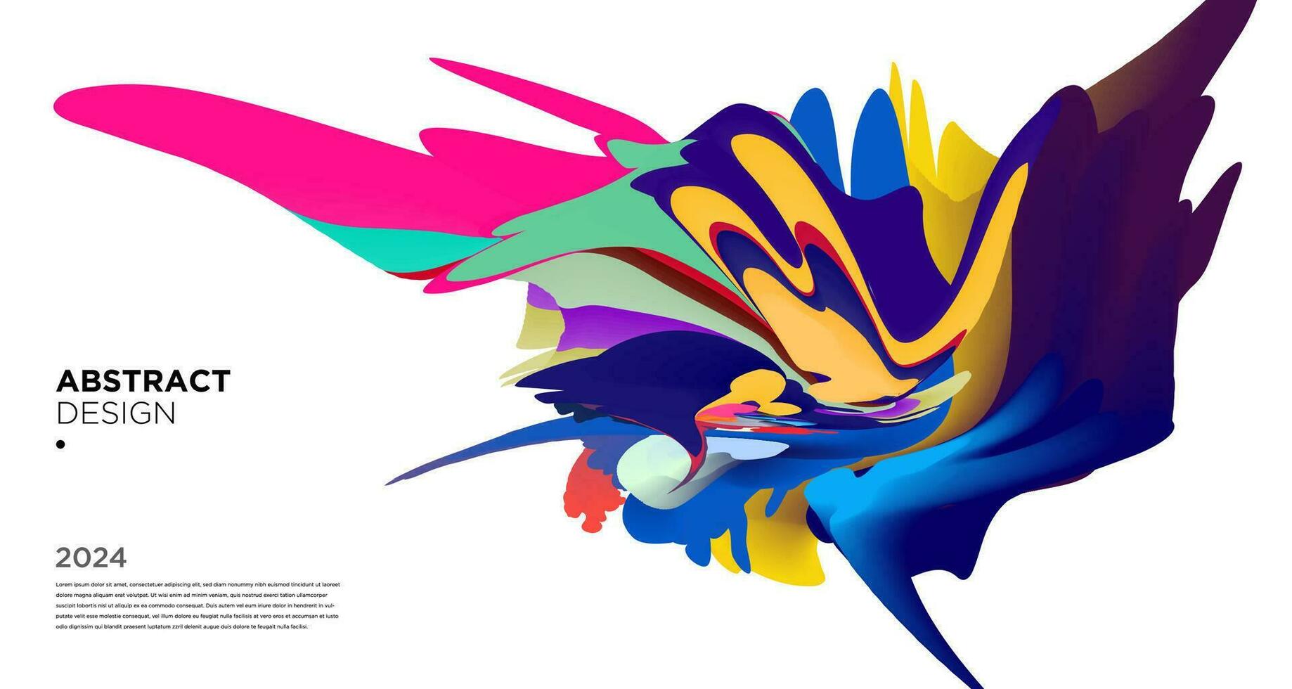 Vector colorful abstract psychedelic liquid and fluid background pattern 2024