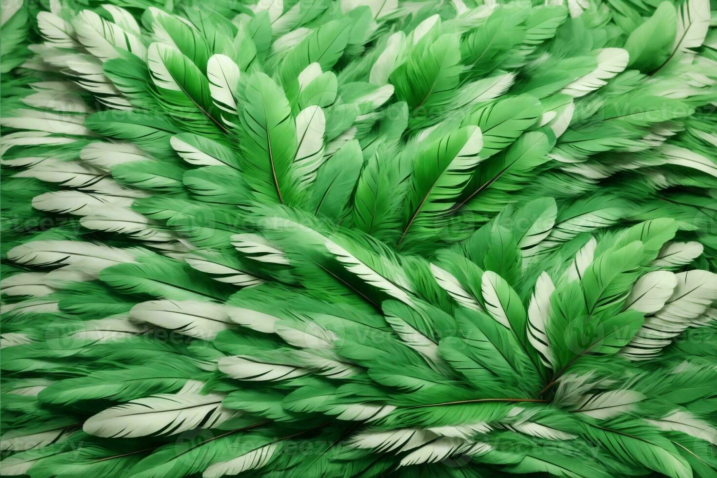 Green Feather Background, Feather Wallpaper, Feathers Background, Fluffy Feather Texture, Feather Pattern, Feather Texture, Fur Texture, AI Generative photo