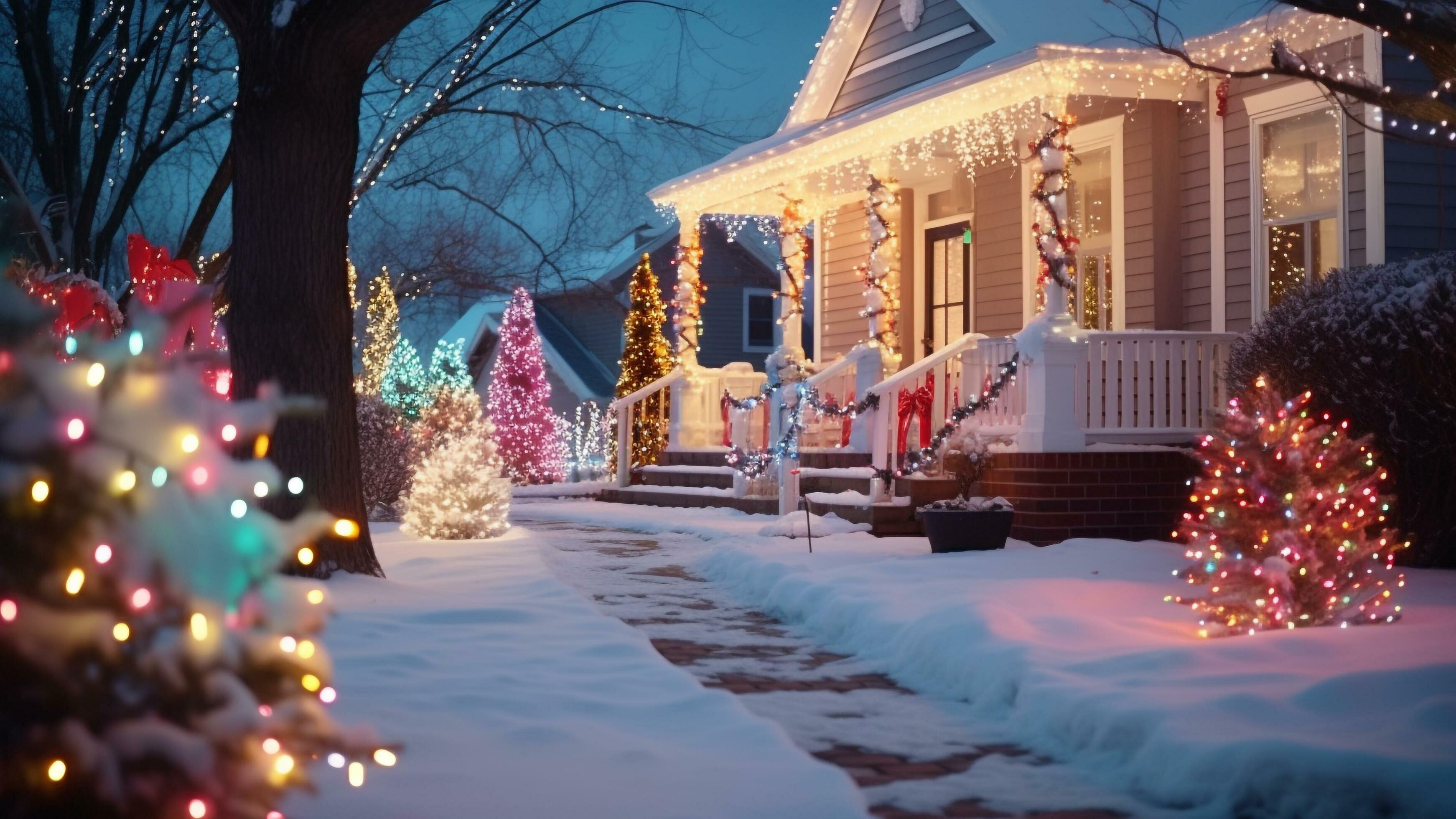 Magic of Festive Lights Holiday Decorations Photography, AI Generative 33341420 Stock Photo at 