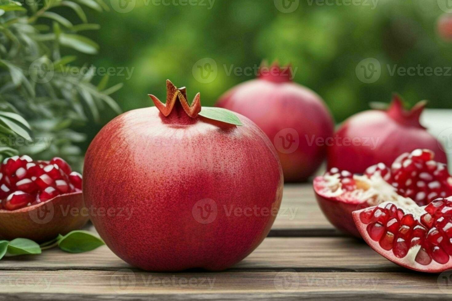 pomegranate fruit. AI Generative Pro Photo
