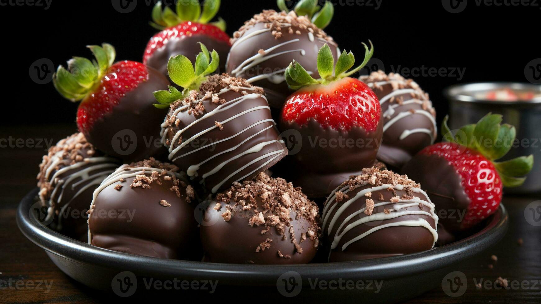 Indulgent Valentine's Day Chocolates and Desserts, AI Generative photo