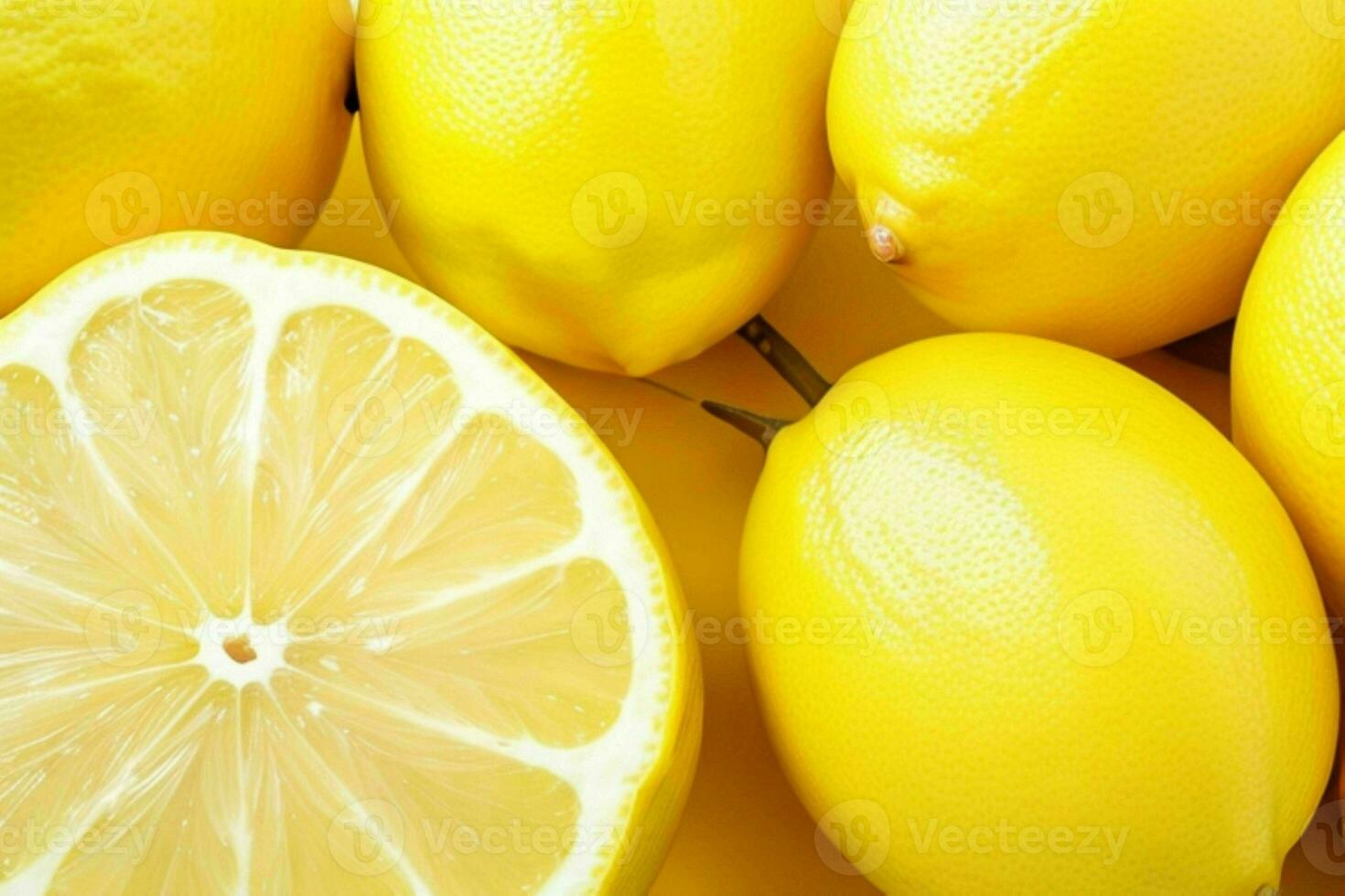 lemon. background. AI Generative Pro Photo