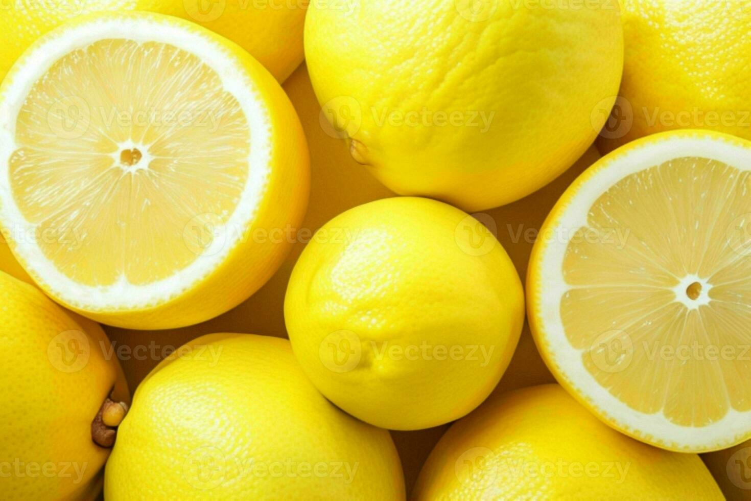 lemon. background. AI Generative Pro Photo