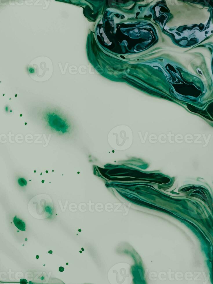 Watercolor abstract green stain photo