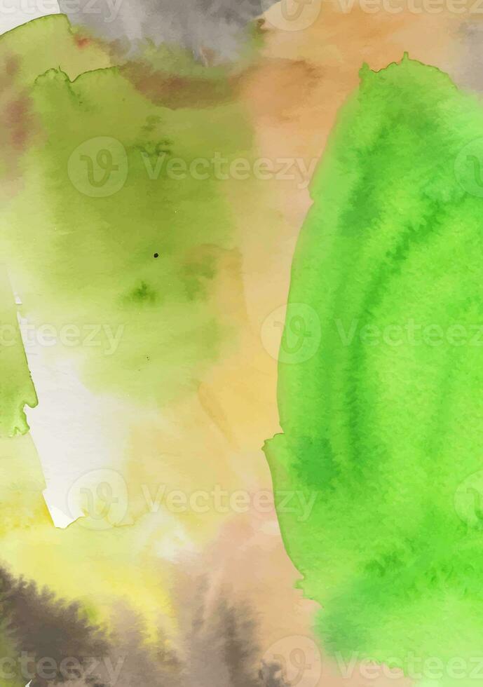 Watercolor abstract green stain photo