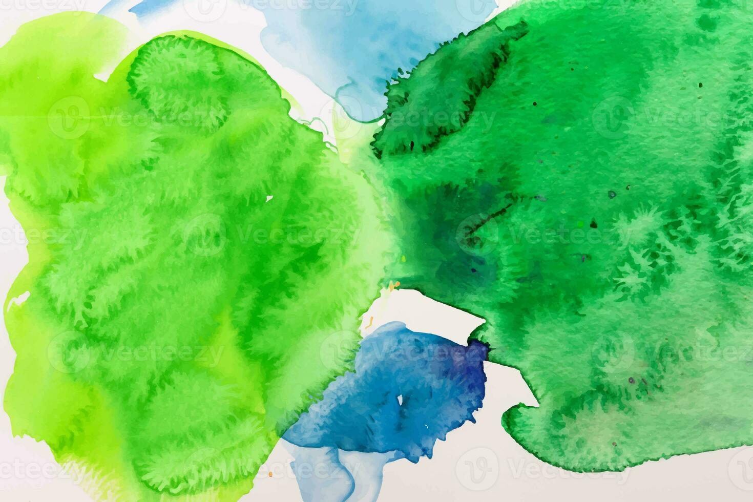 Watercolor abstract green stain photo