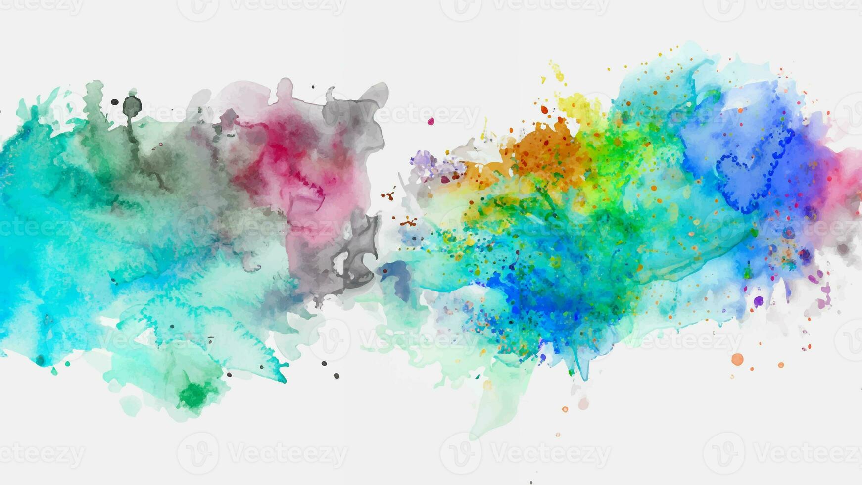 Isolated watercolor splatter stain colorful photo