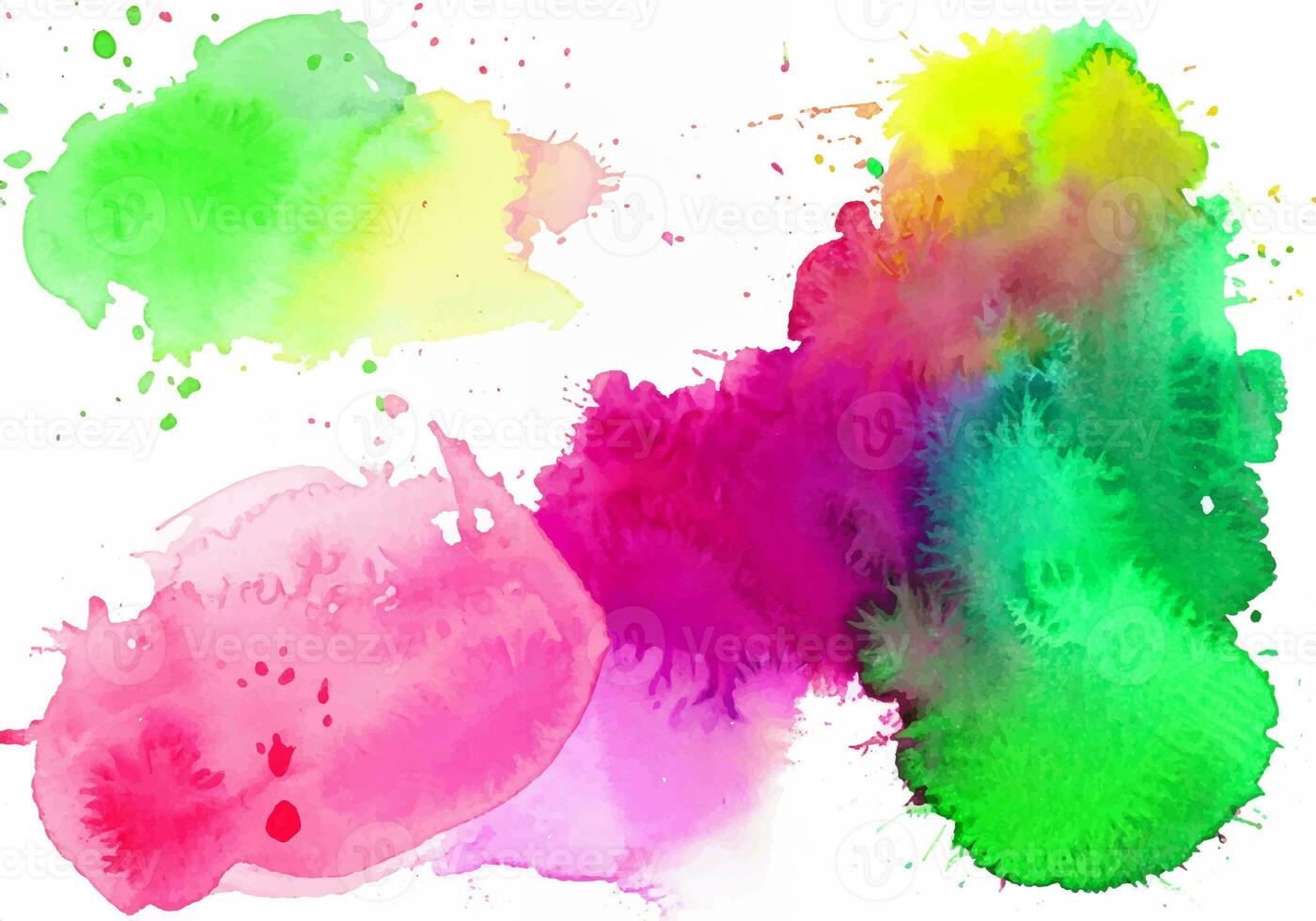 Isolated watercolor splatter stain colorful photo