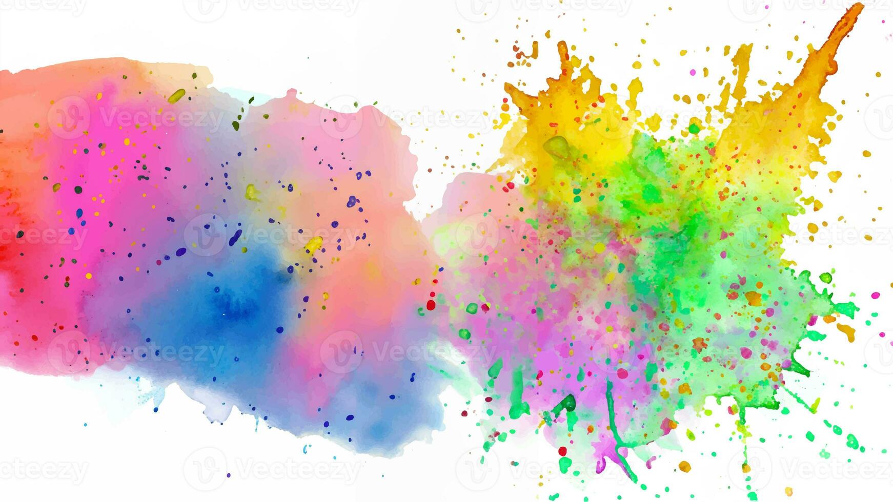 Isolated watercolor splatter stain colorful photo