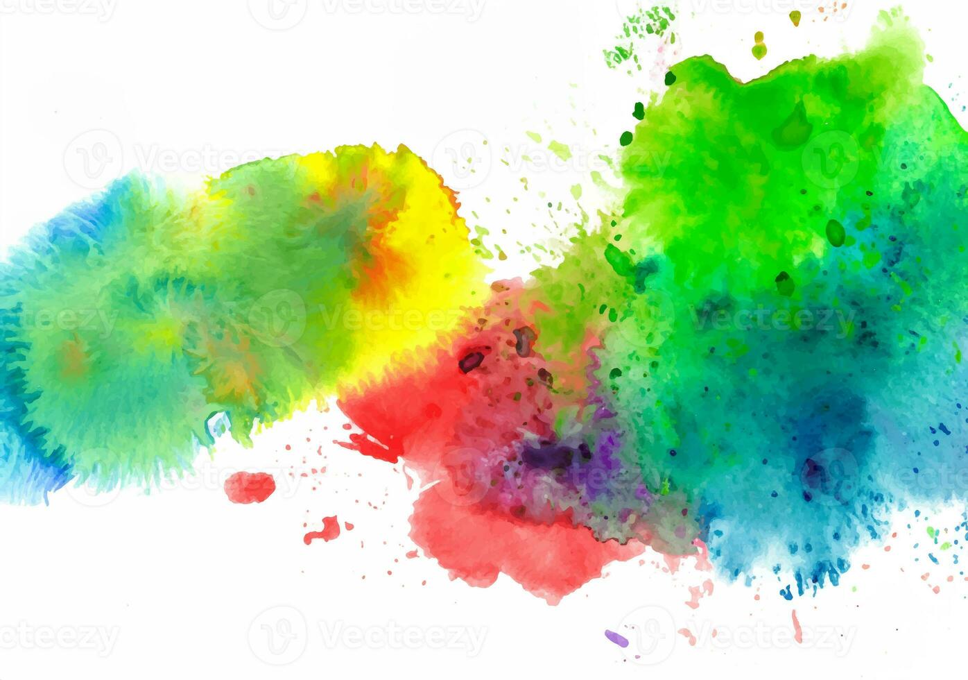 Isolated watercolor splatter stain colorful photo