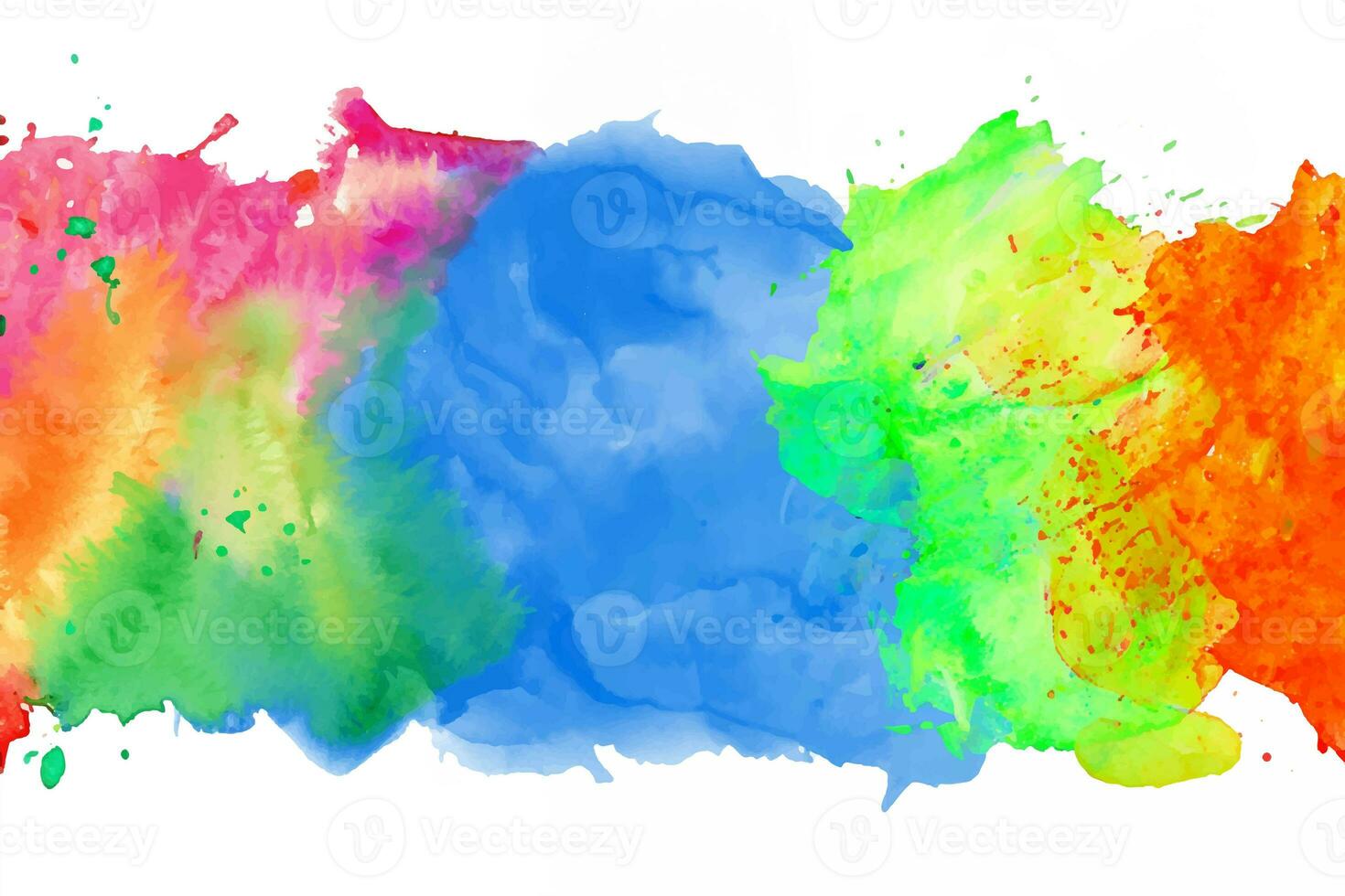 Isolated watercolor splatter stain colorful photo