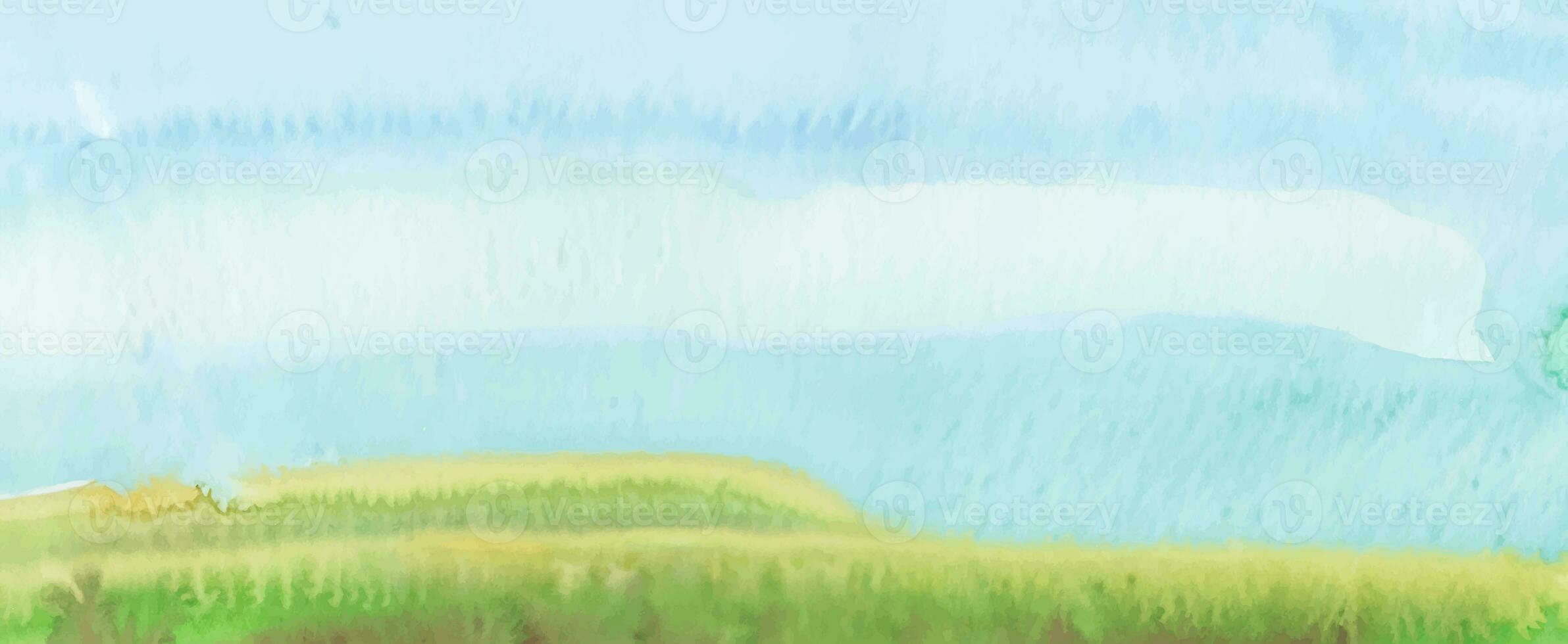 Watercolor abstract green stain photo