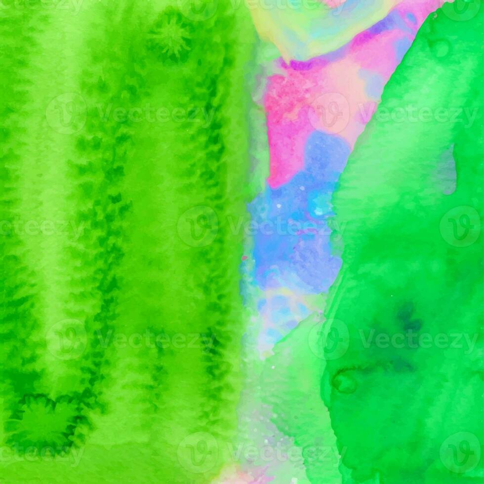 Watercolor abstract green stain photo