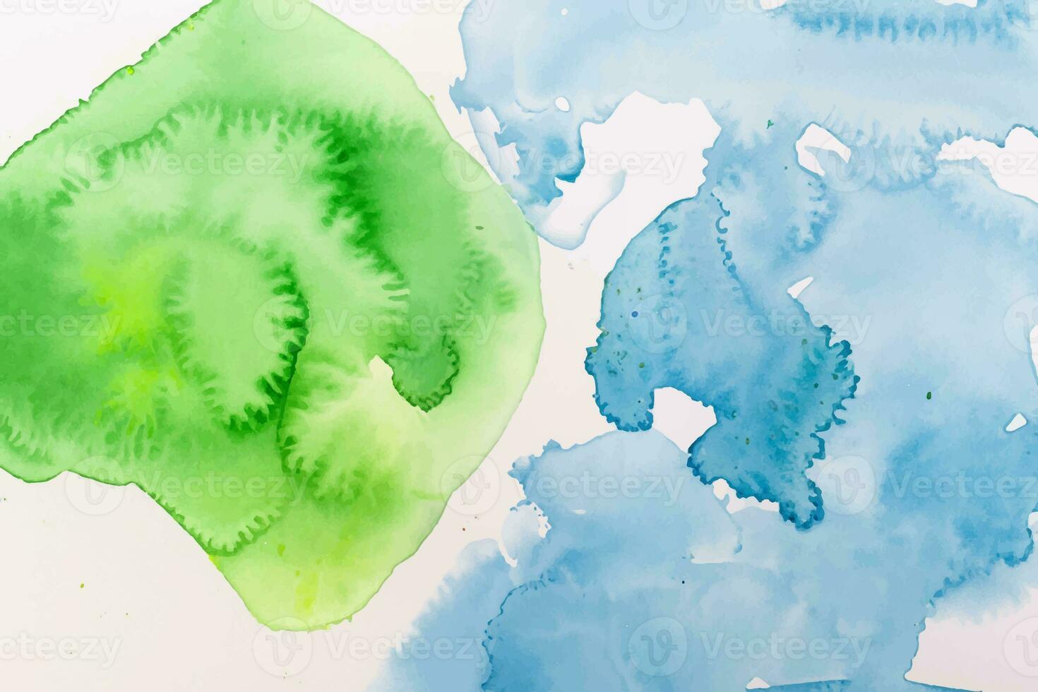 Watercolor abstract green stain photo